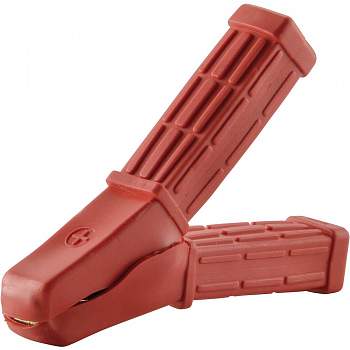 Зажим "Крокодил" TRU COMPONENTS, с изолятором, красный, 80 А, 30 В, 110 мм : 1 шт.