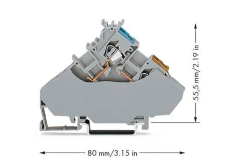 Клемма бесконтактного переключателя WAGO 280-567, 2 pin, 0.08мм² - 2.50мм², 400В, 20А, конф: L, (20 шт)