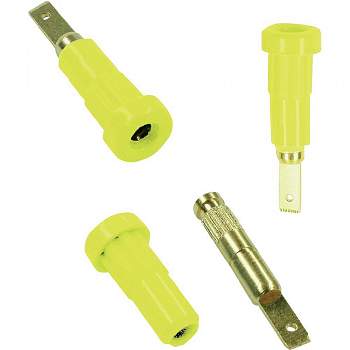 23.1011-24, Stäubli EB2 - Лабораторное гнездо, Ø-контакта: 2 мм, желтый : 1 шт.