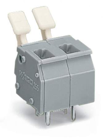 Быстроразъемная клемма WAGO 255-502/333-009/999-950, 2 pin, 0.08мм² - 2.50мм², 275В, CS: 7.50мм;7.62мм, (280 шт)