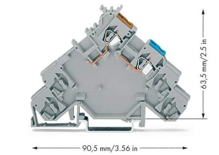 Клемма бесконтактного переключателя WAGO 280-584, 2 pin, 0.08мм² - 2.50мм², 400В, 20А, конф: L, (10 шт)
