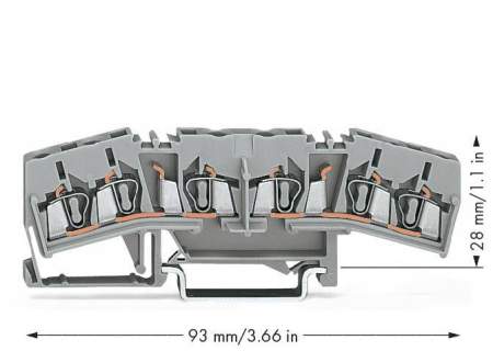 Клемма WAGO 280-675, 3 pin, 0.08мм² - 2.50мм², 800В, 18А, конф: L, (50 шт)