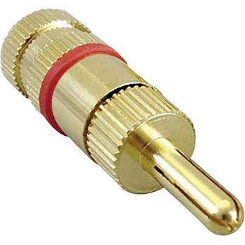 BA 10 GR, BKL-ELECTRONIC - Штекер с ламелями, Ø-контакта: 4 мм, красный : 1 шт.