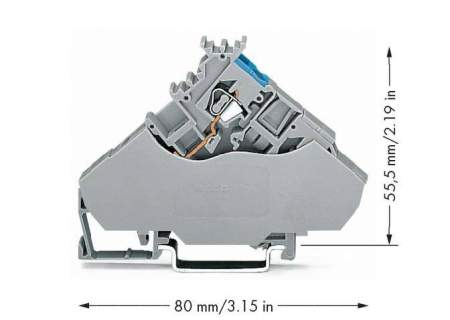 Клемма привода WAGO 280-568, 1 pin, 0.08мм² - 2.50мм², 400В, 20А, конф: L, (20 шт)