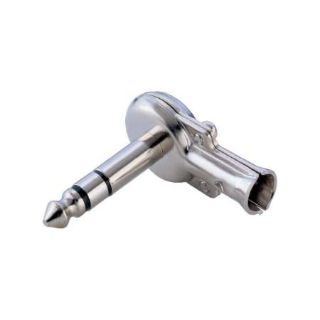 Угловой контактный штекер 6,35 мм, 3 контакта