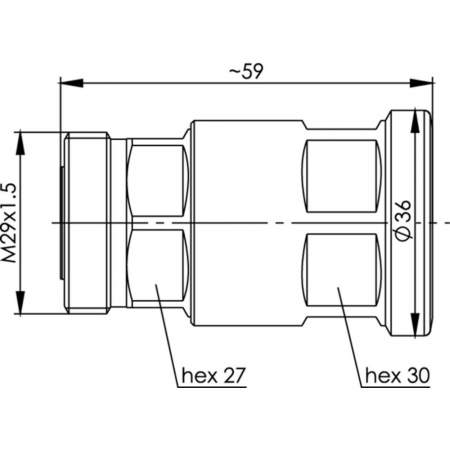 J01121A0180, Telegärtner - 7-16-DIN-разъем, 50 Ом : 1 шт.