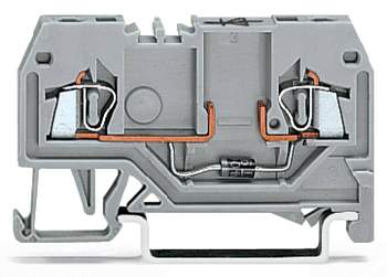 Диодная клемма WAGO 279-915/281-410, 2 pin, 0.08мм² - 1.50мм², 250В, 500мА, конф: L, (100 шт)