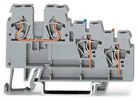 Клемма бесконтактного переключателя WAGO 270-560, 4 pin, 0.08мм² - 2.50мм², 250В, 18А, конф: L, (50 шт)