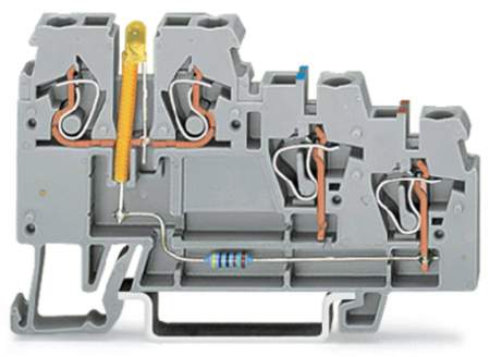 Клемма бесконтактного переключателя WAGO 270-560/281-507, 4 pin, 0.08мм² - 2.50мм², 24В, конф: L, (50 шт)