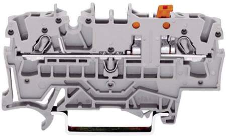 N клемма WAGO 2002-1671, 2 pin, 0.25мм² - 4мм², 400В, 16А, конф: L, (1 шт)