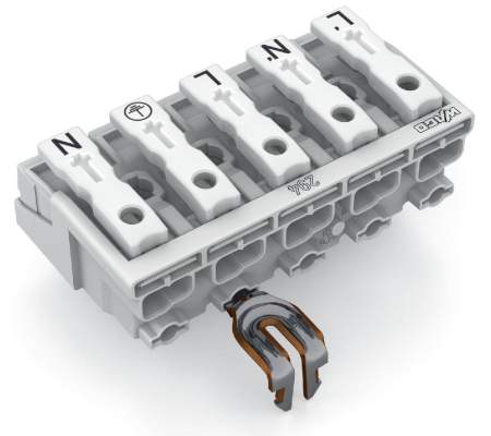 Разъем питания сети WAGO 294-4275, 5 pin, 0.5мм² - 1.5мм², 24А, (250 шт)