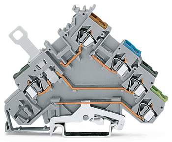 N клемма WAGO 280-573, 5 pin, 0.08мм² - 2.50мм², 400В, 10А, конф: L, (50 шт)