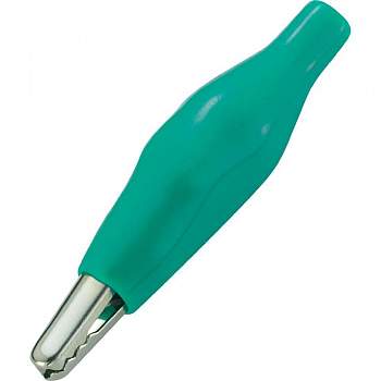 Зажим типа "крокодил" KSS ACR1GN, изолированный, зеленый, 3 мм, длина: 35 мм : 1 шт.