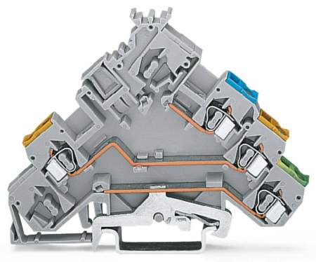 Клемма привода WAGO 280-572/281-411, 4 pin, 0.08мм² - 2.50мм², 400В, 20А, конф: L, (50 шт)
