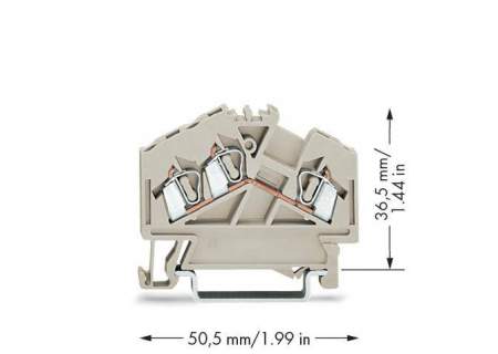 Клемма WAGO 280-998, 3 pin, 0.20мм² - 2.50мм², 550В, 23А, конф: L, (100 шт)