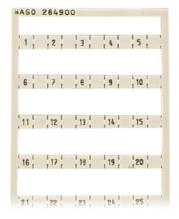 Система быстрой маркировки WAGO 264-900, Оттиск: 1 - 50, (5 шт)