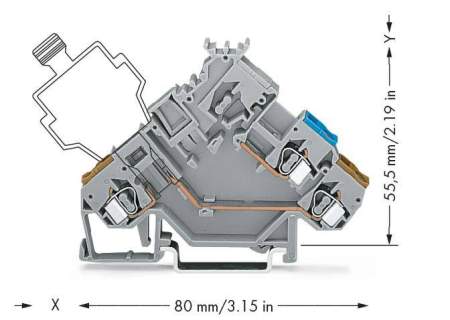 Клемма привода WAGO 280-565, 3 pin, 0.08мм² - 2.50мм², 125В, 5А, конф: L, (50 шт)