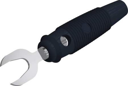 Jack разъем SKS Hirschmann 930585100, KB 3, 2.50мм², 30В, 30А, частично изолированный, черный, (1 шт)