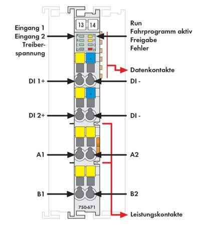 Контроллер шагового двигателя ПЛК WAGO 750-671 