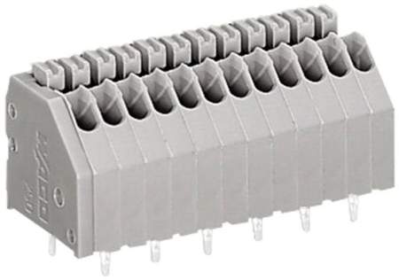 Быстроразъемная клемма WAGO 250-404, 4 pin, 0.14мм² - 0.50мм², 160В, 2А, CS: 2.50мм, (1 шт)