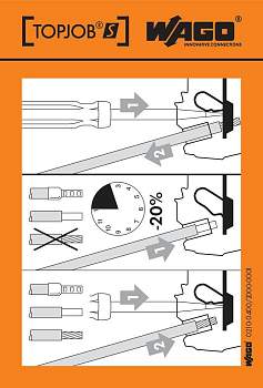 Наклейка с инструкцией WAGO 210-400/2000-001, (100 шт)