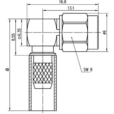 J01150A0091, Telegärtner - SMA-разъем, 50 Ом : 1 шт.