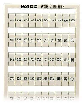 Этикетка WAGO 209-666, Оттиск: 1 - 50, (5 шт)