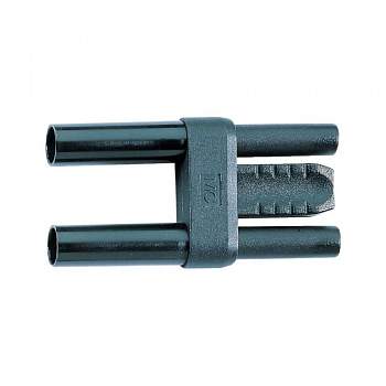 24.0028-21, Stäubli SKS 4-19 L/1 - Штекер КЗ, Ø-контакта: 4 мм, черный : 1 шт.