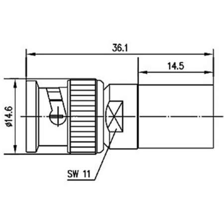 J01000A0059, Telegärtner - BNC-разъем, 50 Ом : 1 шт.