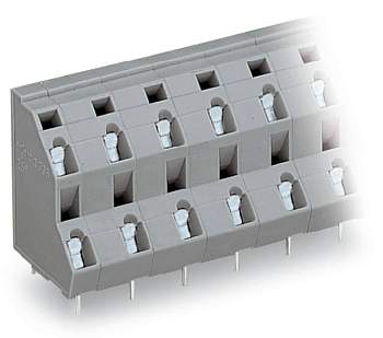 Двухуровневая клемма WAGO 736-703, 6 pin, 0.08мм² - 2.50мм², 1000В, CS: 10мм, (70 шт)