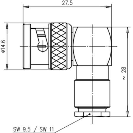J01002A1217, Telegärtner - BNC-разъем, 75 Ом : 1 шт.