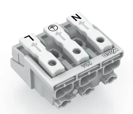 Разъем питания сети WAGO 294-5043, 3 pin, 0.5мм² - 1.5мм², 24А, (500 шт)