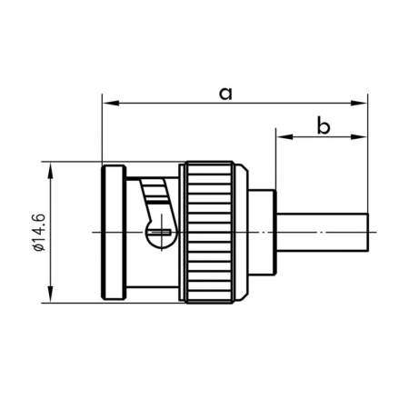 J01002A0056, Telegärtner - HDTV-BNC-разъем, 75 Ом : 1 шт.