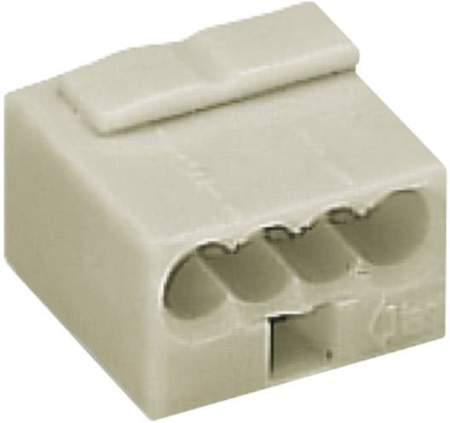 Винтовая клемма WAGO 243-304, 4 pin, 0.6мм² - 0.8мм², 100В, 6А, (1 шт)