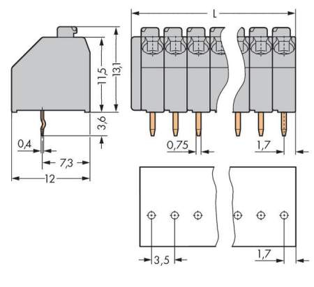 Быстроразъемная клемма WAGO 250-109/000-006, 9 pin, 0.20мм² - 1.50мм², 160В, 10А, CS: 3.50мм, (140 шт)