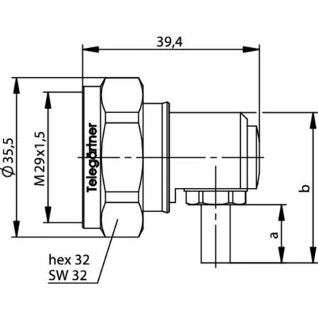 J01120B0009, Telegärtner - 7-16-DIN-разъем, 50 Ом : 1 шт.