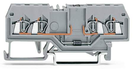 Диодная клемма WAGO 279-815/281-411, 4 pin, 0.08мм² - 1.50мм², 250В, 500мА, конф: L, (100 шт)