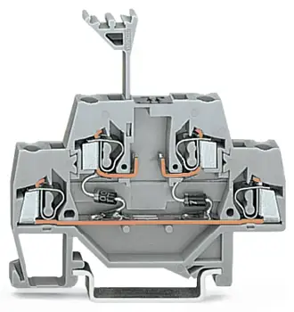 Двухуровневая диодная клемма WAGO 280-942/281-487, 4 pin, 0.08мм² - 2.50мм², 250В, 500мА, конф: L, (50 шт)