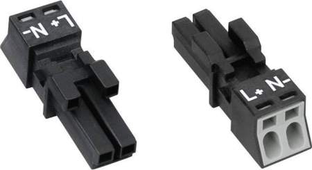 Разъем питания сети WAGO 890-222, 2 pin, 0.25мм² - 1.5мм², 250В, 16А, (1 шт)