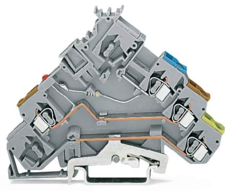 Светодиодная клемма WAGO 280-572/281-434, 4 pin, 0.08мм² - 2.50мм², 24В, 20А, конф: L, (50 шт)