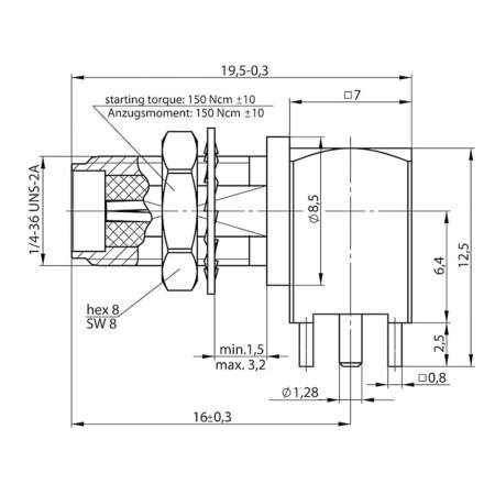 J01151A0821, Telegärtner - SMA-разъем, 50 Ом : 1 шт.