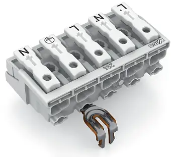 Разъем питания сети WAGO 294-4225, 5 pin, 0.5мм² - 1.5мм², 24А, (250 шт)