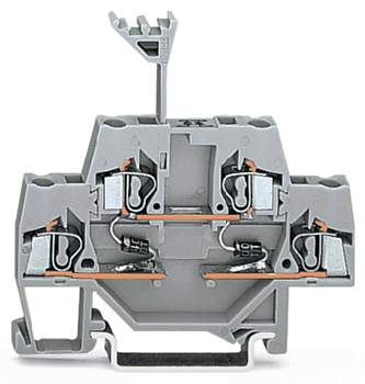 Двухуровневая диодная клемма WAGO 280-941/281-489, 4 pin, 0.08мм² - 2.50мм², 250В, 500мА, конф: L, (50 шт)