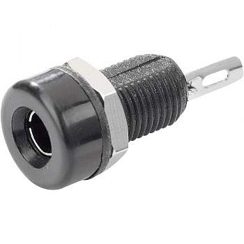 Лабораторное гнездо TRU Components TC-R1-16A, Ø-контакта: 4 мм, черный : 1 шт.