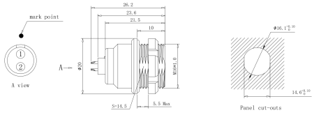 Разъем Weillen WLES13-7302-0165 (Аналог ODU G31K0S-P02MPH0-0000)