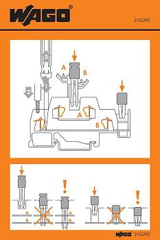 Наклейка с инструкцией WAGO 210-292, (100 шт)