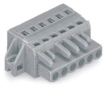 Розетка для подключения кабеля WAGO 231-121/027-000, 21 pin, 0.08мм² - 2.5мм², 320В, 15А, CS: 5мм, (10 шт)