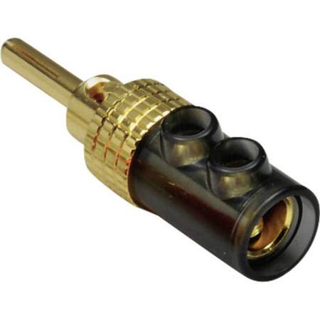 Банановый штекер TRU Components 1582259, Ø-контакта: 4 мм, черный : 1 шт.