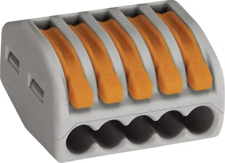 Клеммник WAGO 222-415-1, 5 pin, 0.08мм² - 4мм², 400В, 32А, (1 шт)