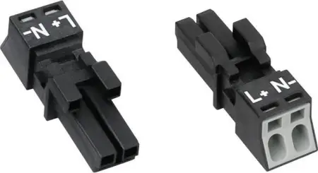 Разъем питания сети WAGO 890-242, 2 pin, 0.25мм² - 1.5мм², 250В, 16А, (1 шт)